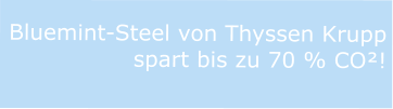 Bluemint-Steel von Thyssen Krupp spart bis zu 70 % CO²!